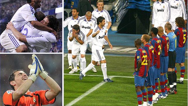 لاعبو برشلونة يصطفون لتحية لاعبي ريال مدريد