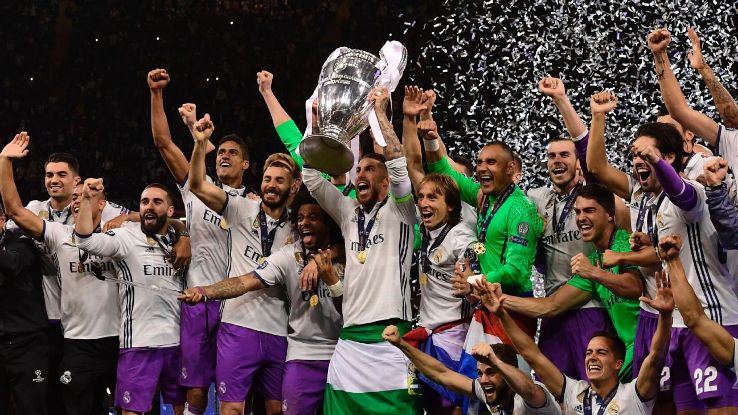 ريال مدريد بطل الموسم الماضي سيشارك في قرعة دوري أبطال أوروبا