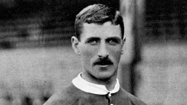 Sport. Football. circa 1910. Billy Meredith, Manchester United and Wales, who won League Championship winning medals with United in 1908 and 1911 and also enjoyed a long career at rivals Manchester City.