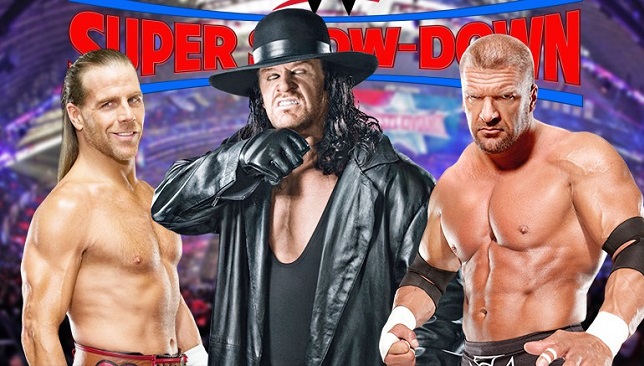 The-Undertaker-Shawn-Michaels-Triple-H-WWE-Super-Show-Down